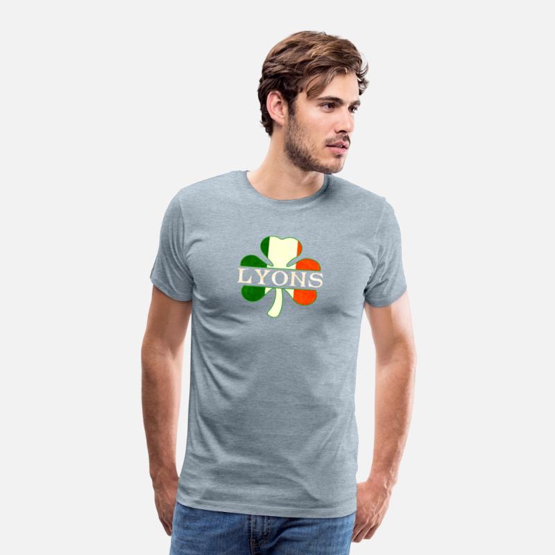 Lyons Irish Surname Ireland Flag Shamrock