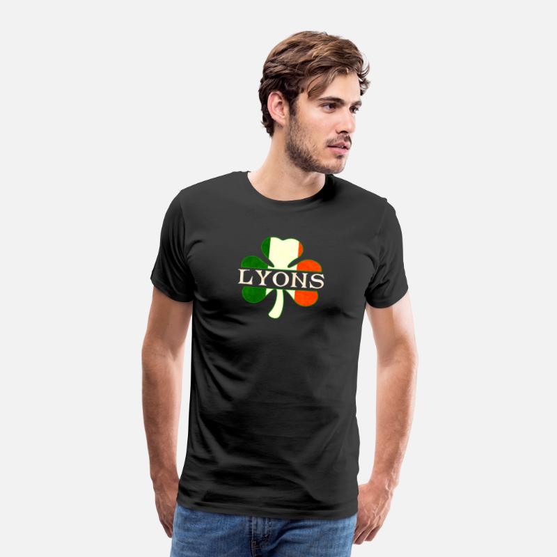 Lyons Irish Surname Ireland Flag Shamrock