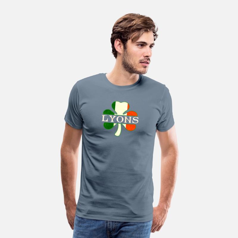Lyons Irish Surname Ireland Flag Shamrock