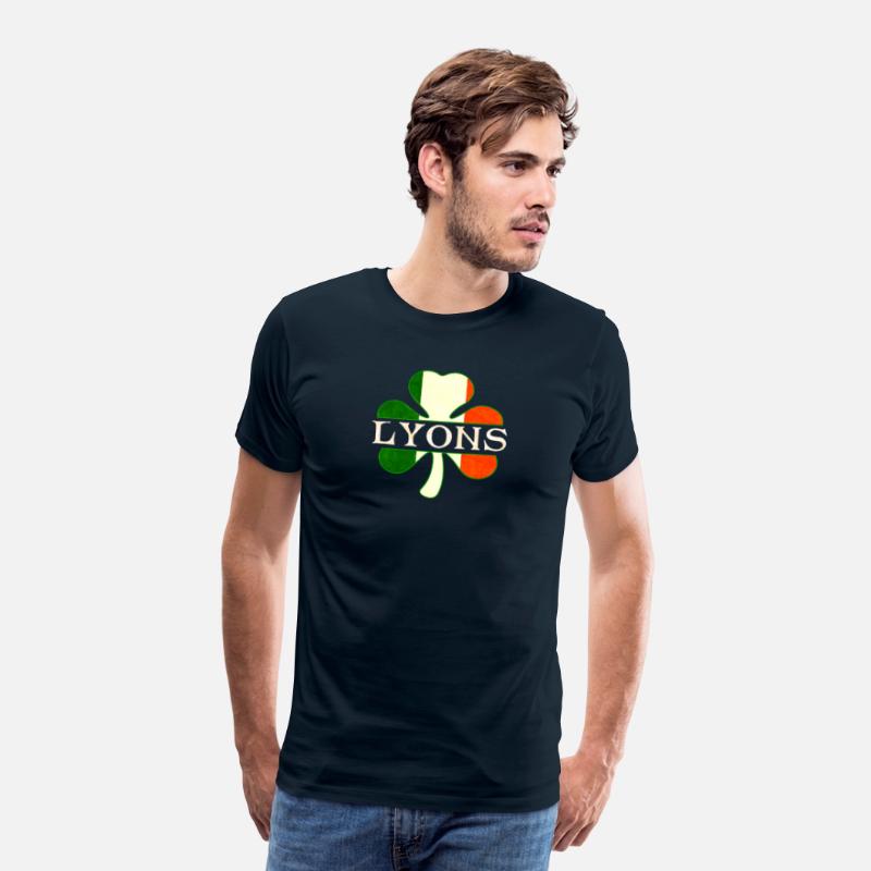 Lyons Irish Surname Ireland Flag Shamrock