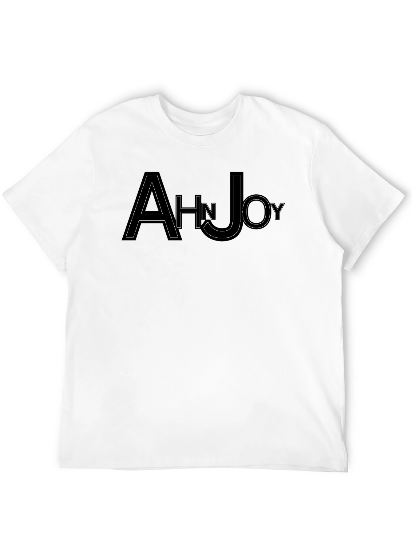 AhnJoy Black Graphic Tee