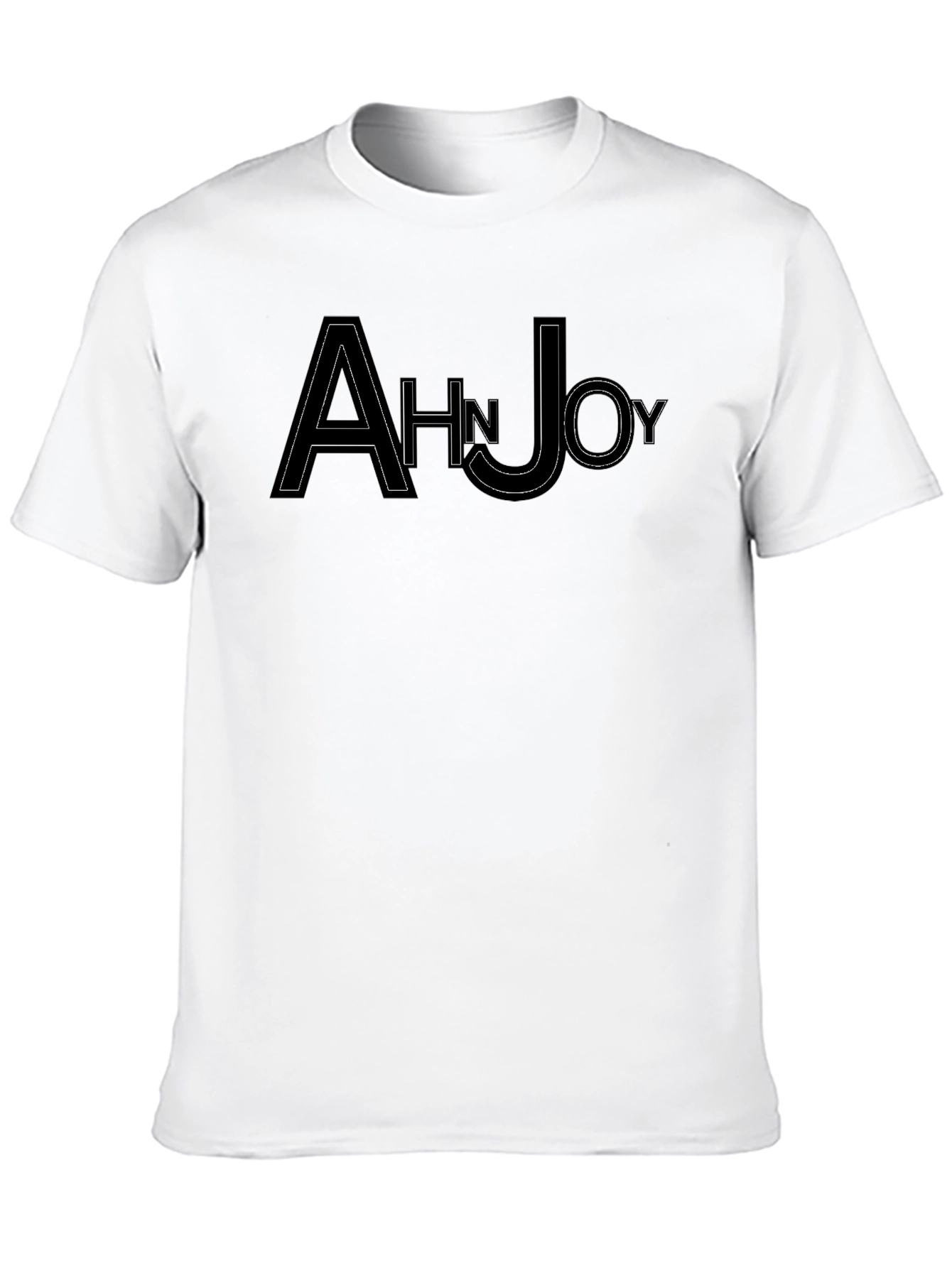 AhnJoy Black Graphic Tee