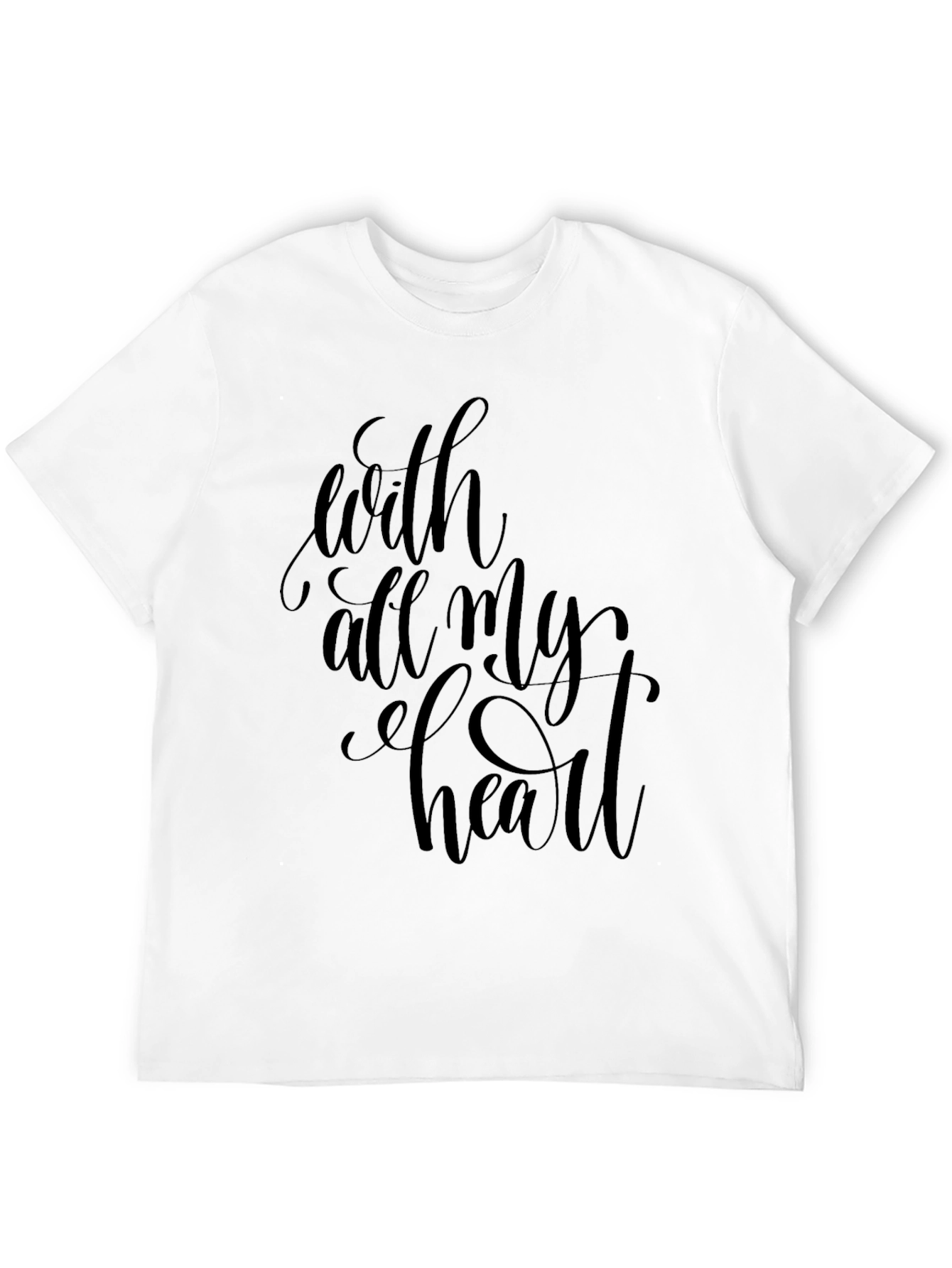 With All My Heart Black Graphic Tee