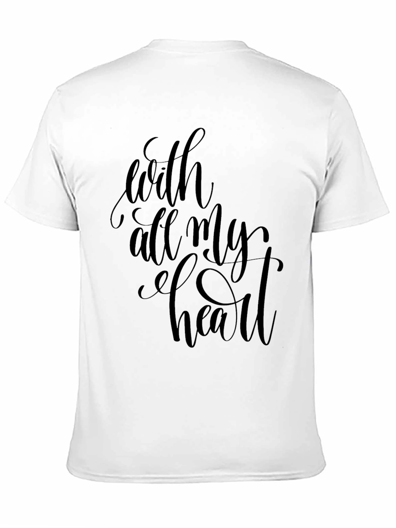 With All My Heart Black Graphic Tee