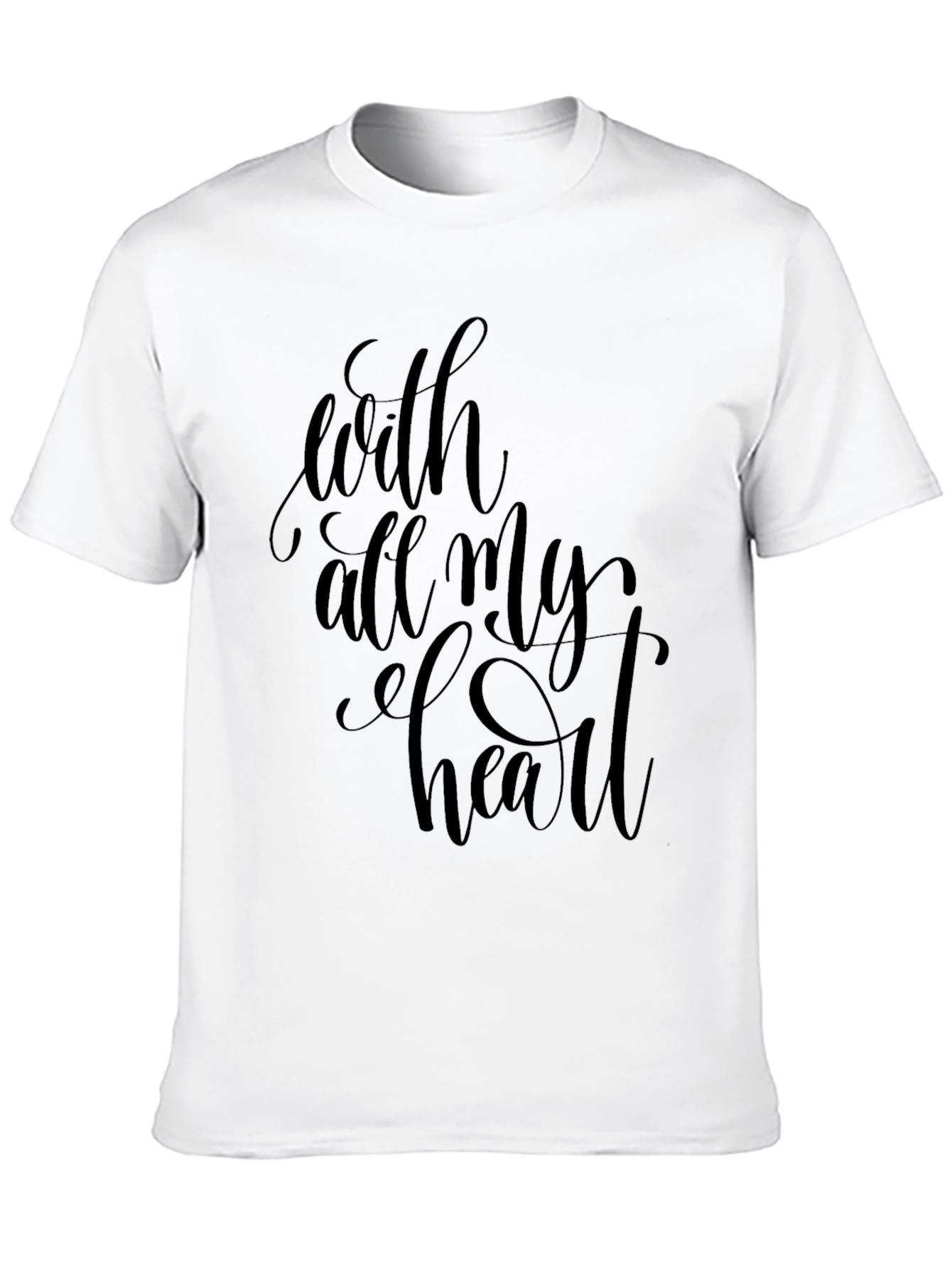 With All My Heart Black Graphic Tee