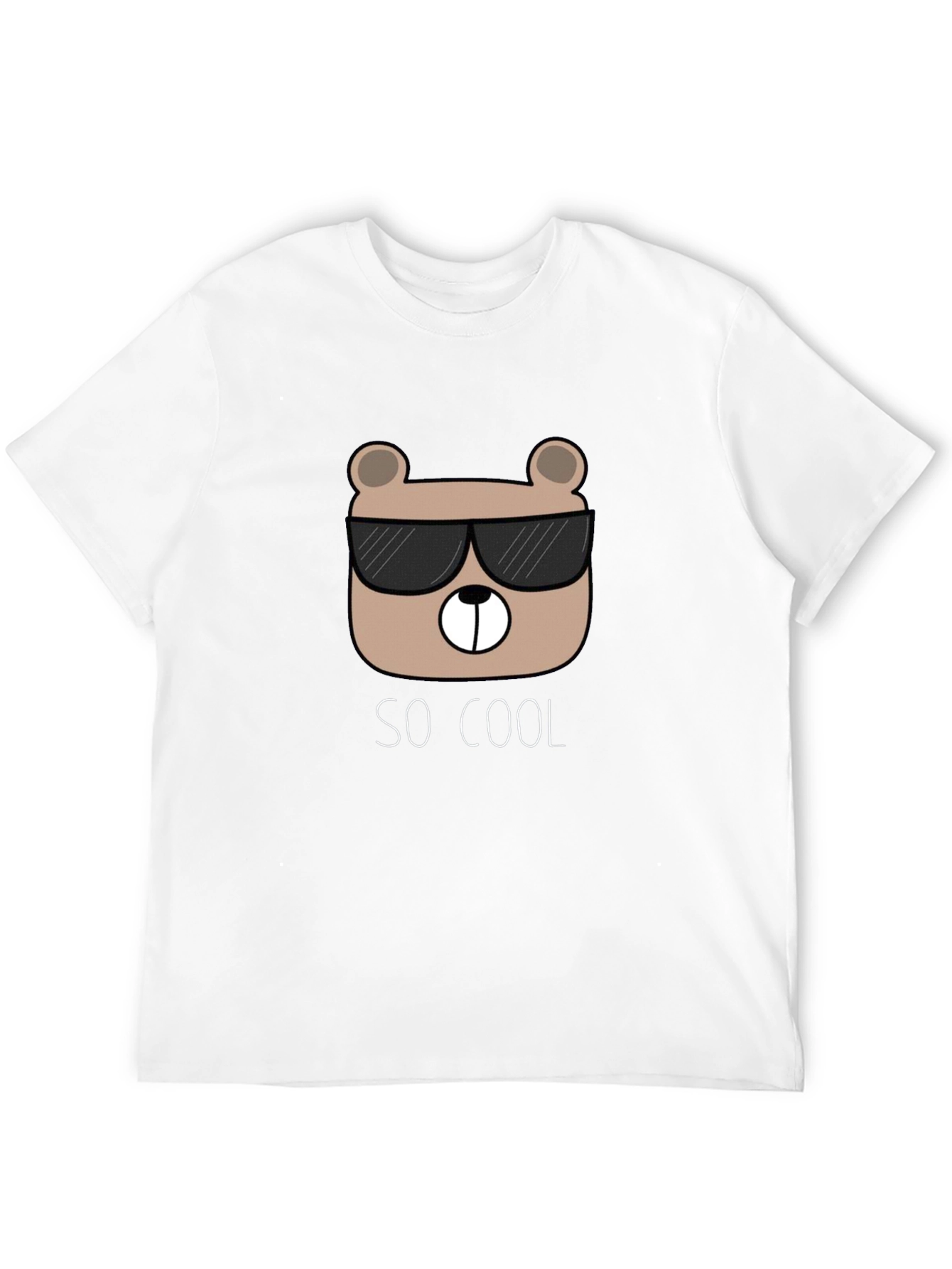 Cool Bear Graphic Tee - Trendy Black T-Shirt