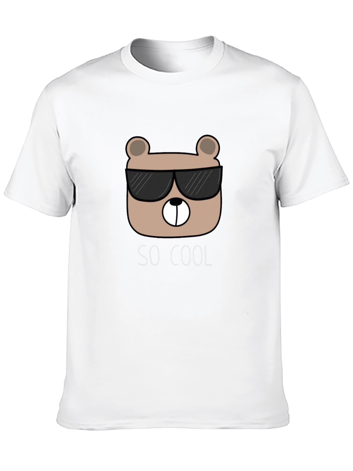 Cool Bear Graphic Tee - Trendy Black T-Shirt