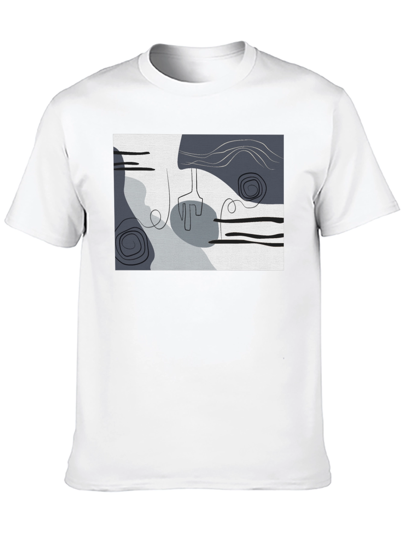 Abstract Art Graphic Black T-Shirt