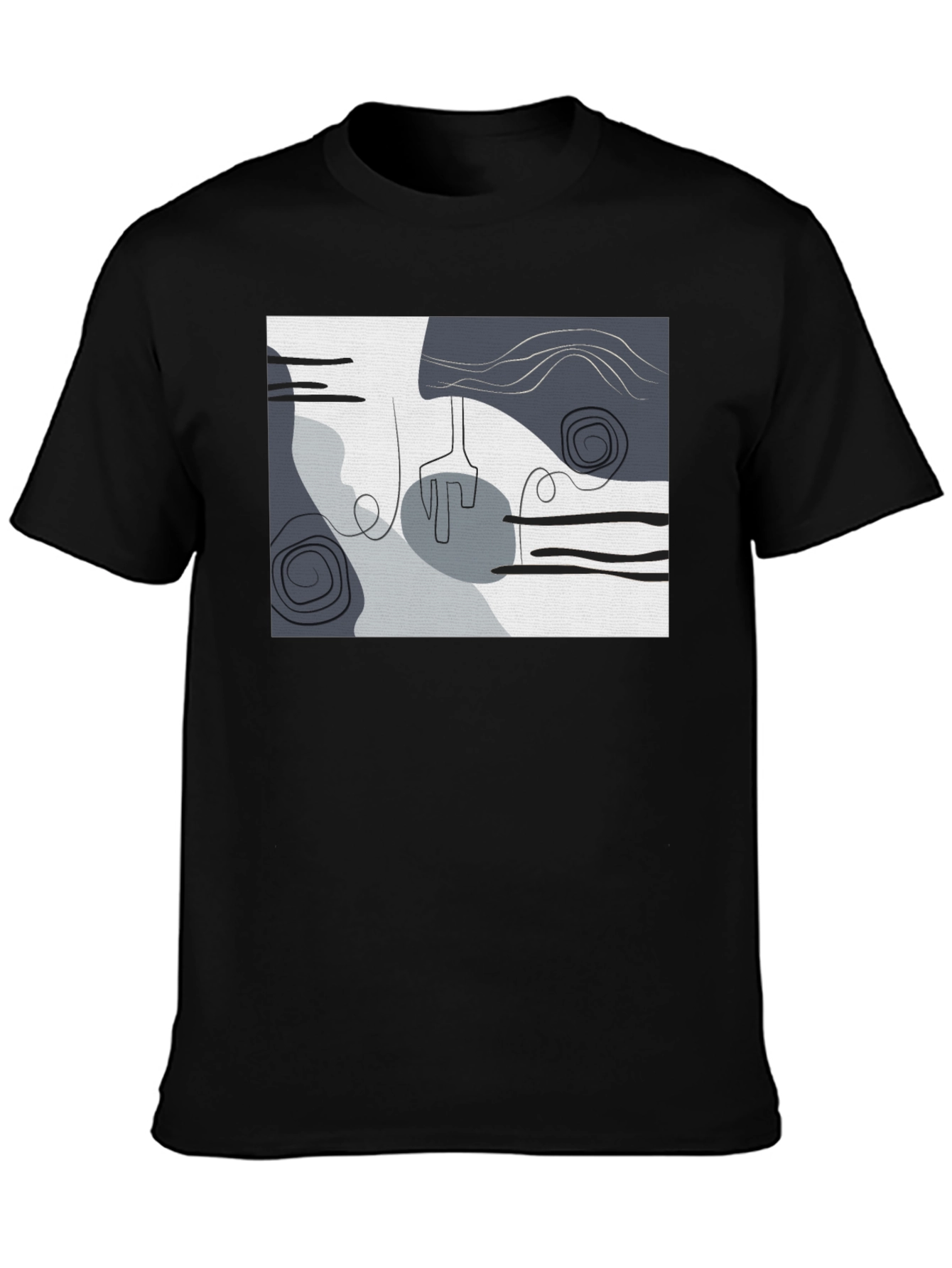 Abstract Art Graphic Black T-Shirt