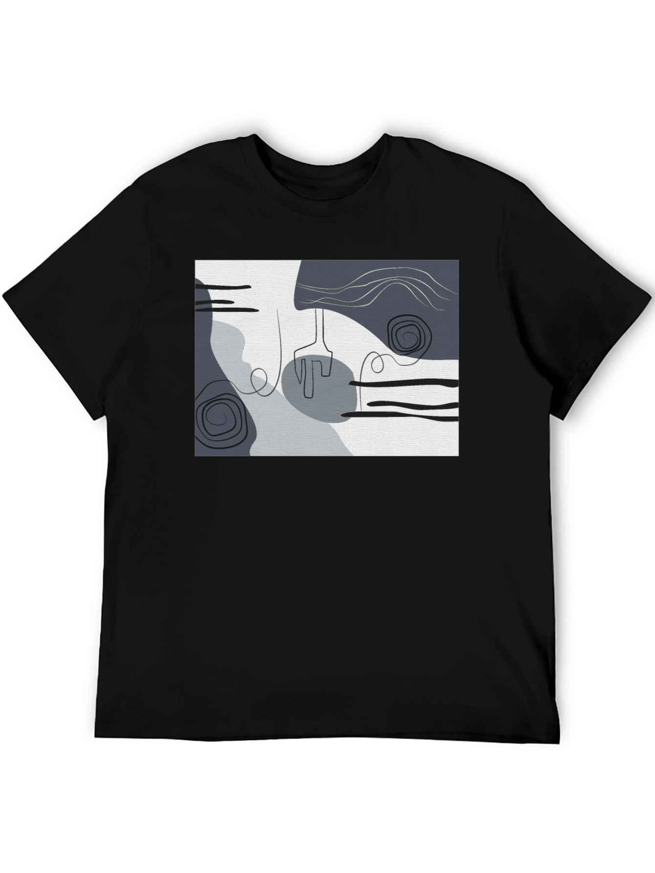Abstract Art Graphic Black T-Shirt