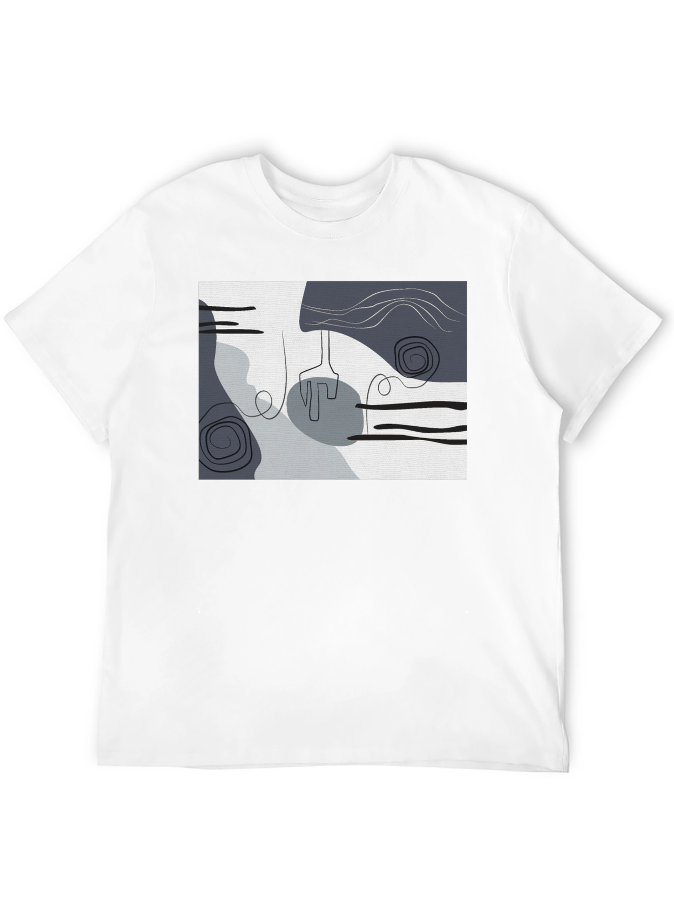 Abstract Art Graphic Black T-Shirt