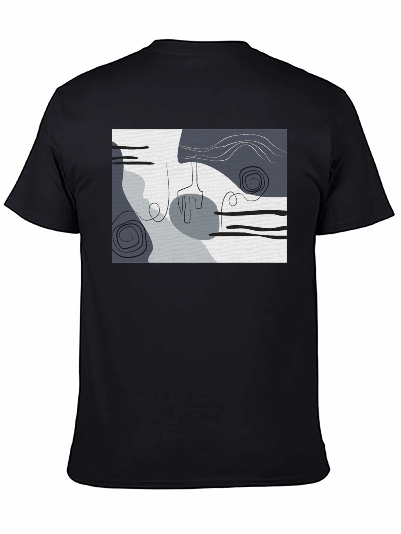 Abstract Art Graphic Black T-Shirt