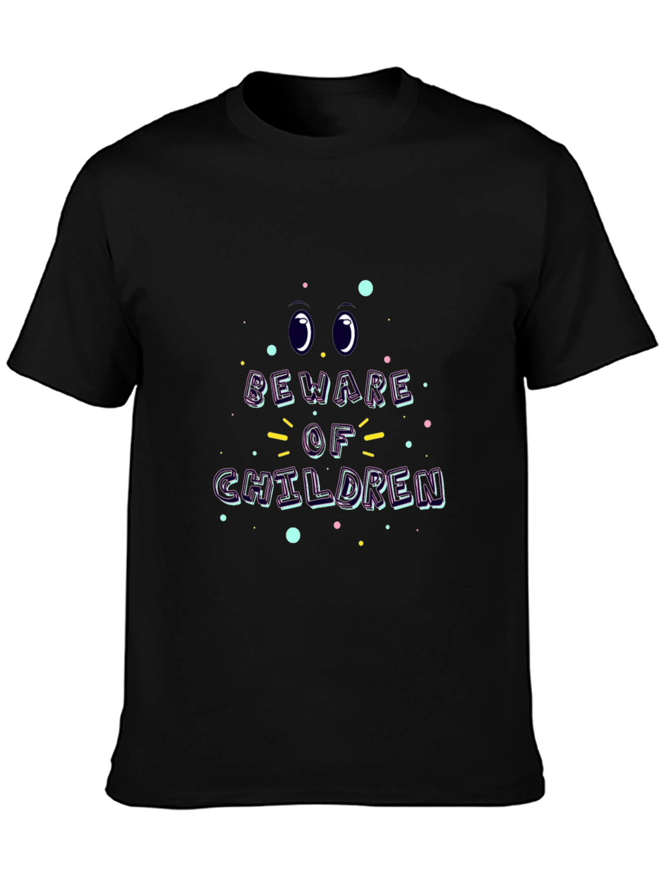 Beware of Children Graphic Tee - Black