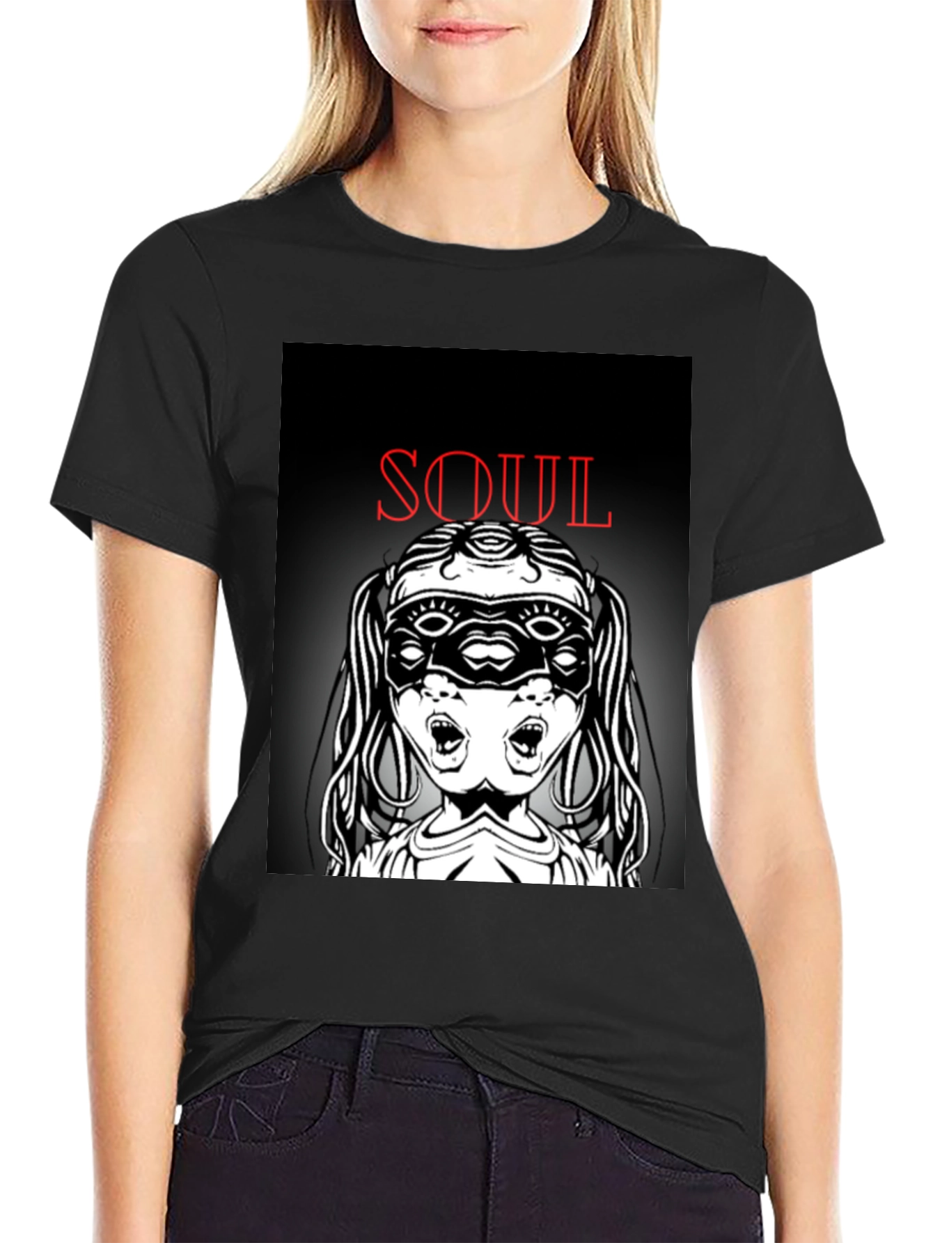 Soul Graphic T-Shirt - Black Unique Design