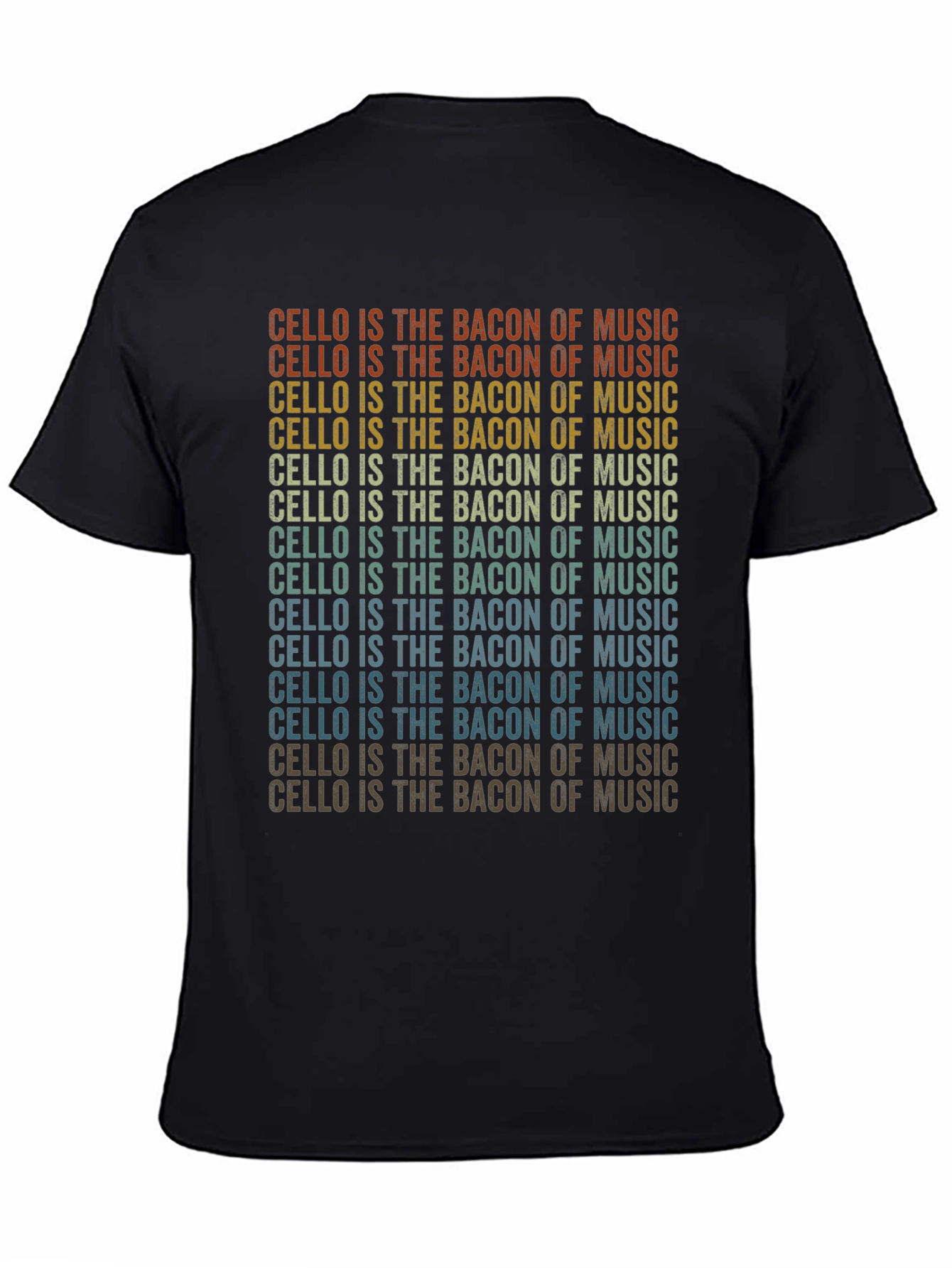 Cello is the Bacon of Music Black Graphic T-Shirt