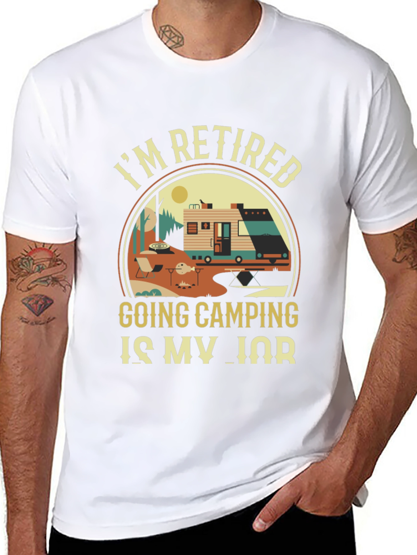Retired Camping T-Shirt: My Job
