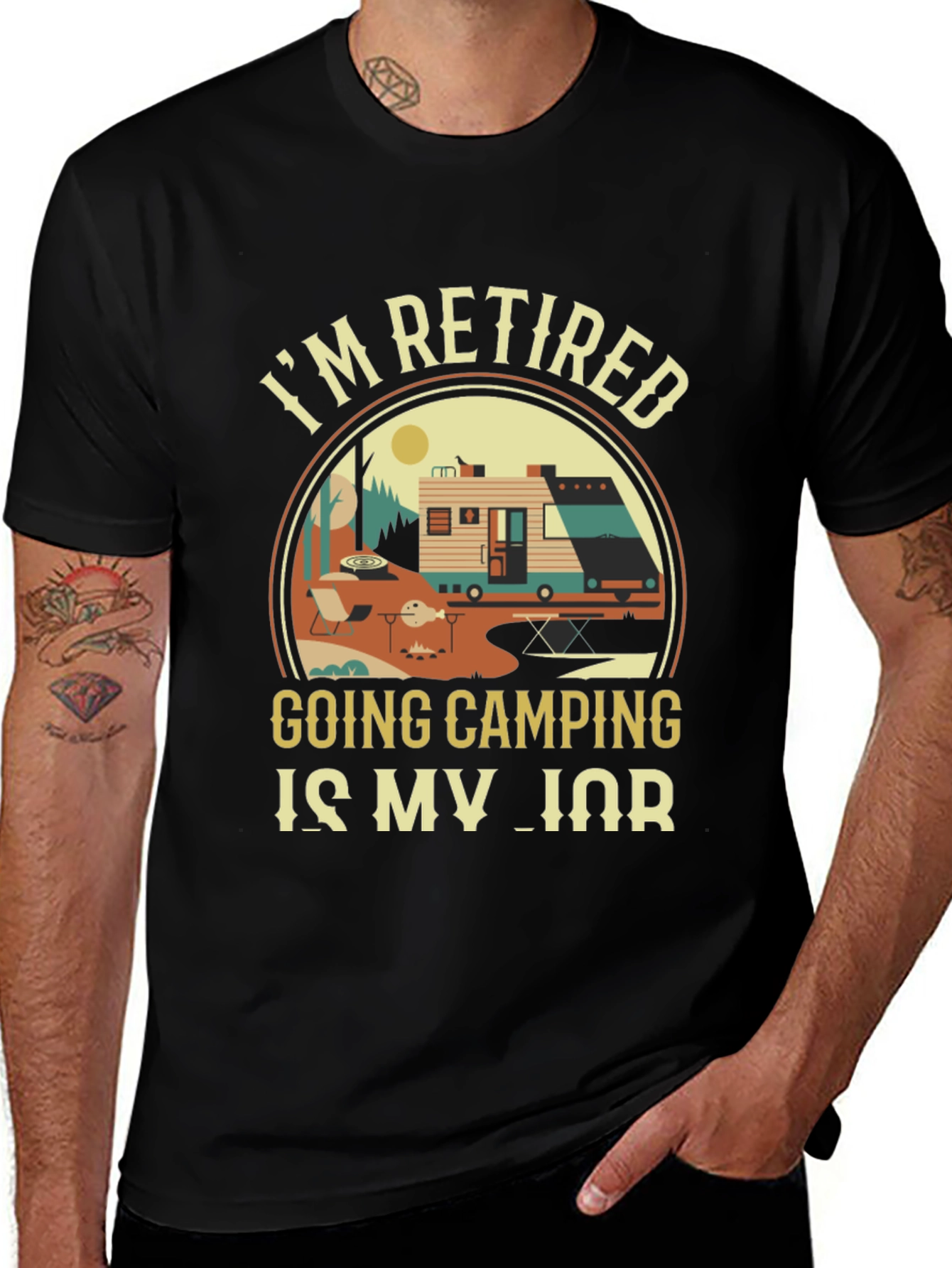 Retired Camping T-Shirt: My Job
