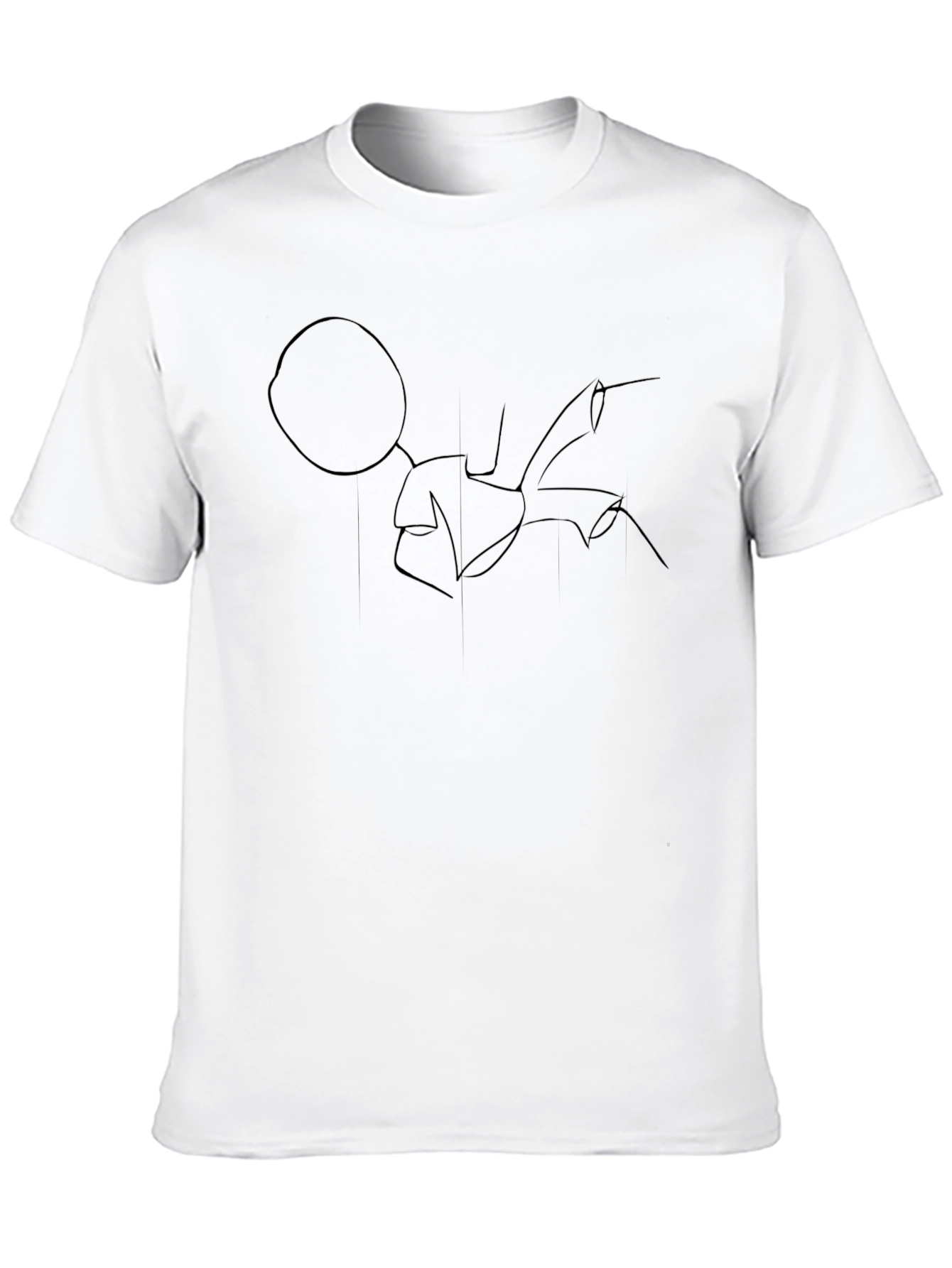 Modern Minimalist Black Graphic Tee