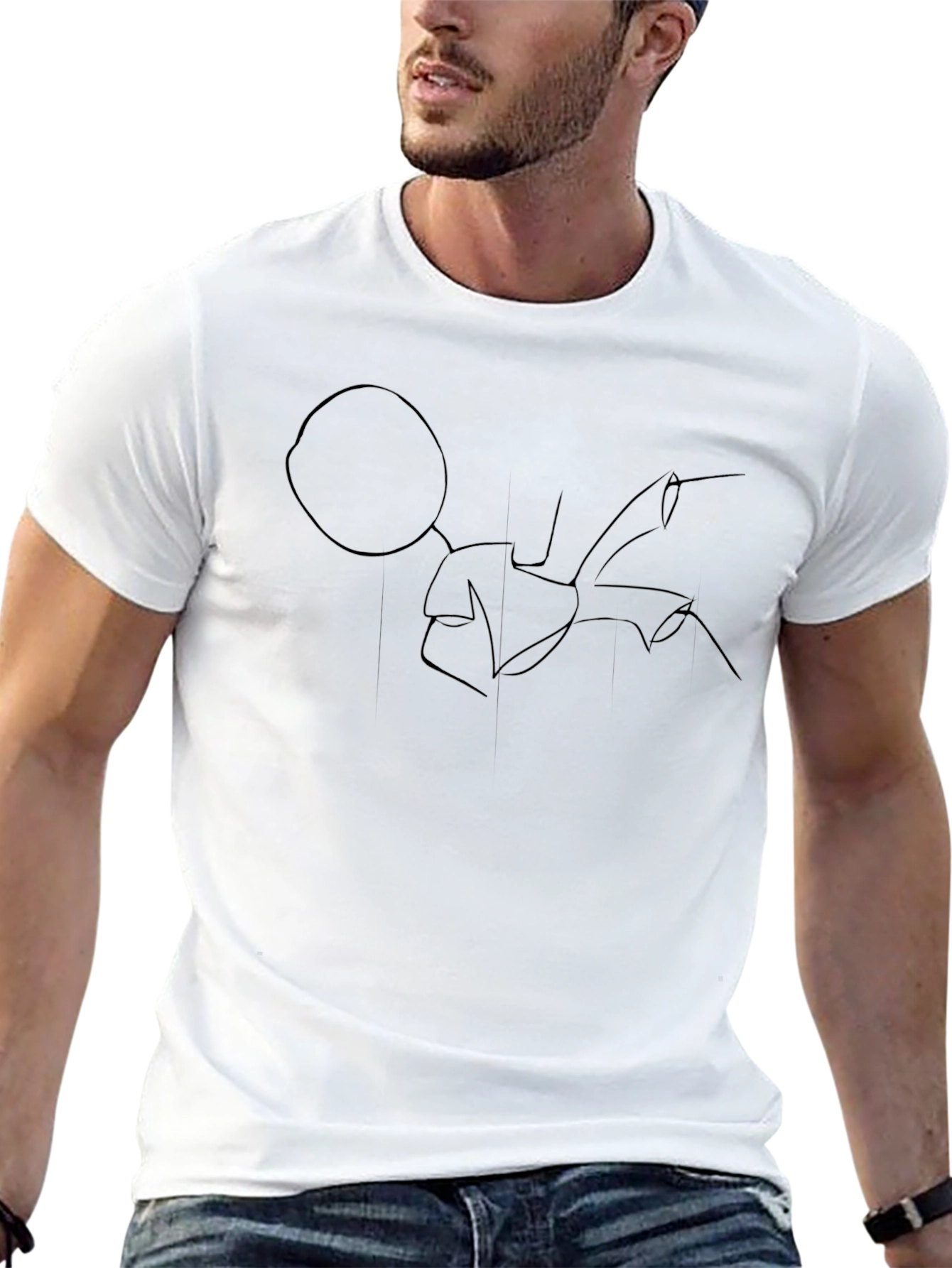 Modern Minimalist Black Graphic Tee
