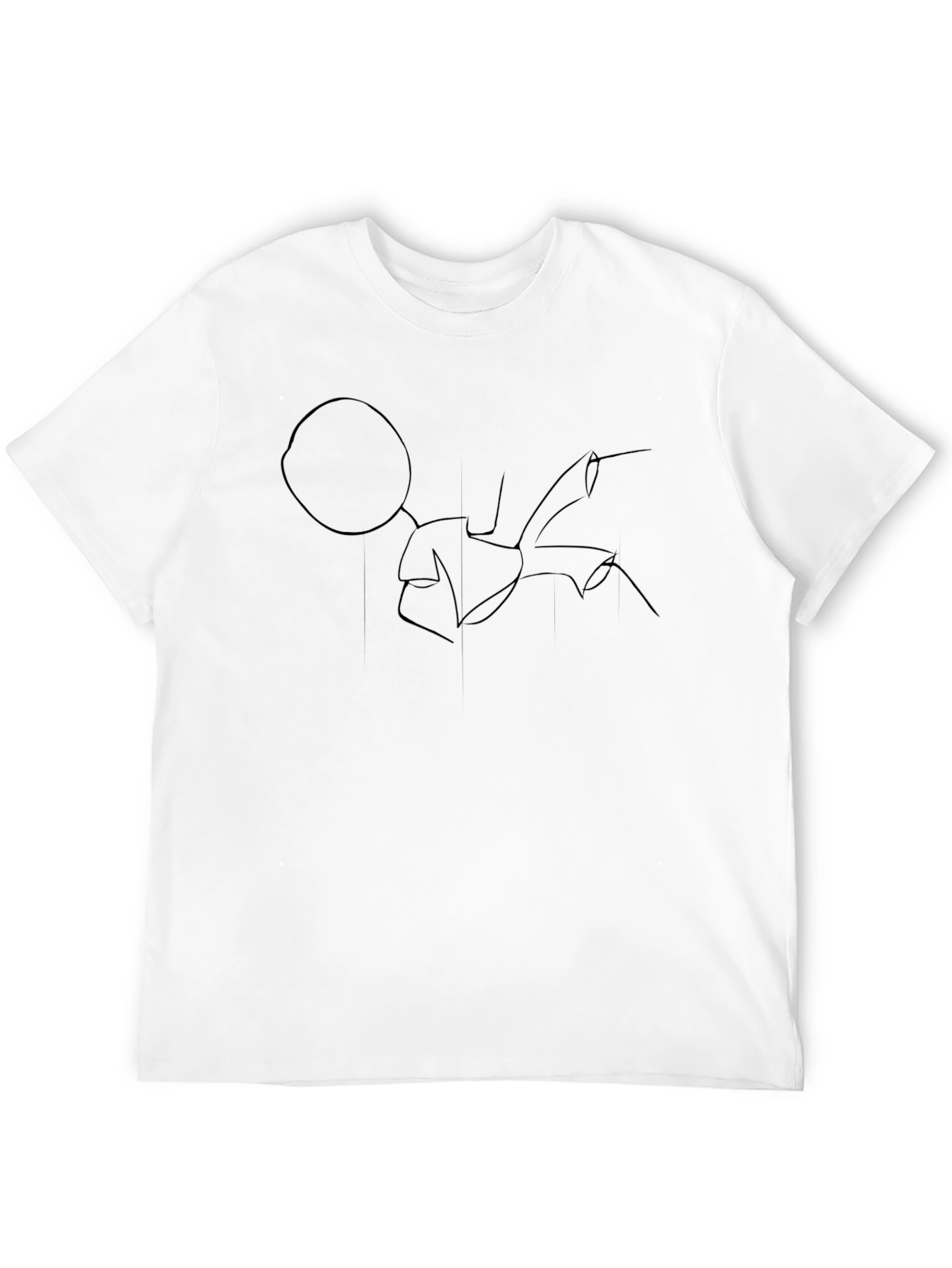 Modern Minimalist Black Graphic Tee