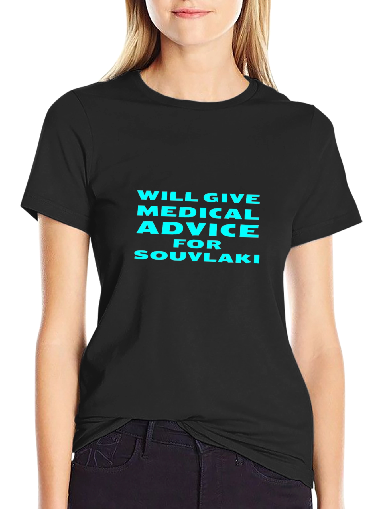 Medical Advice for Souvlaki Black T-Shirt
