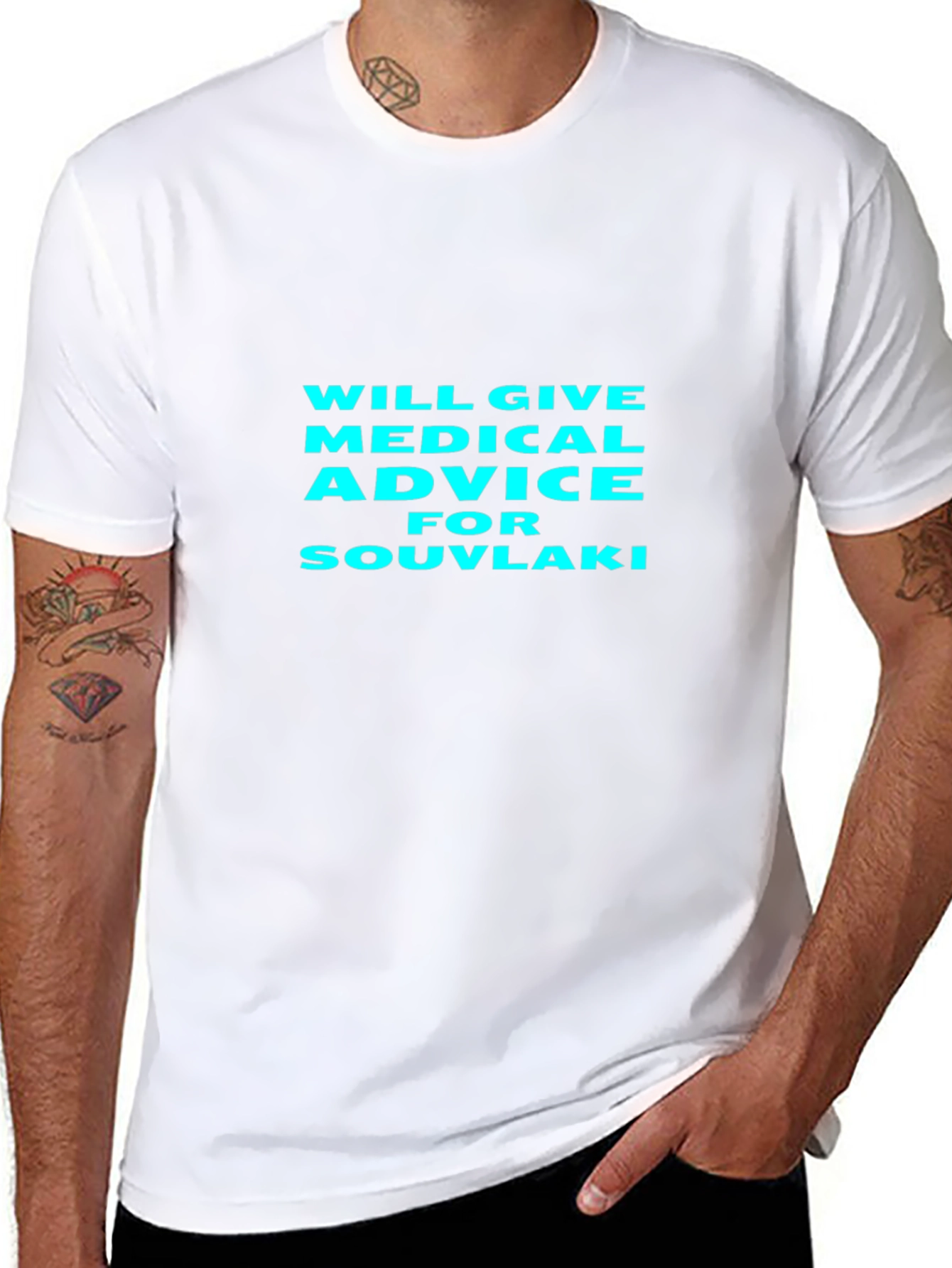 Medical Advice for Souvlaki Black T-Shirt