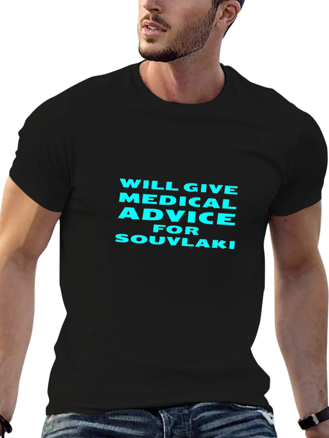 Medical Advice for Souvlaki Black T-Shirt