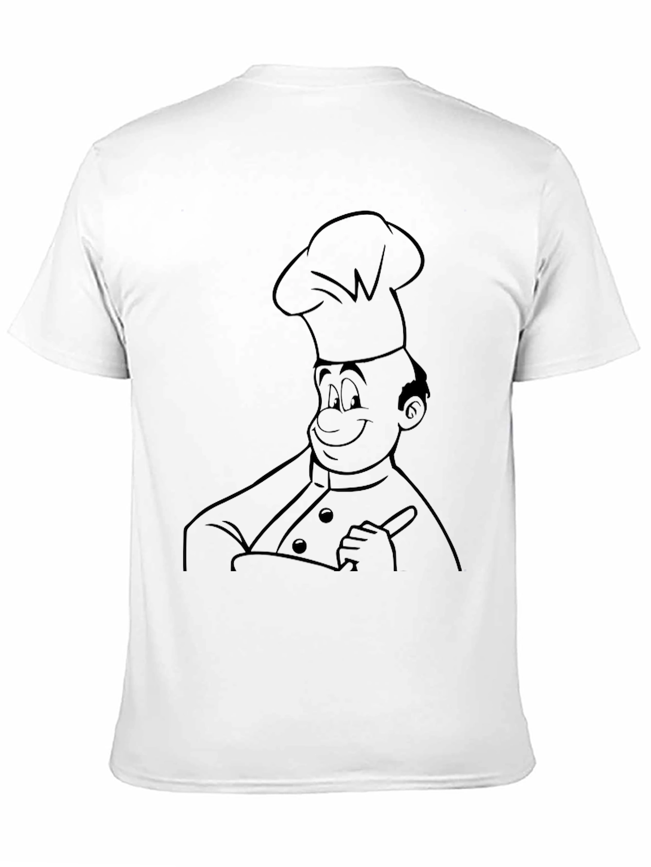Chef Cartoon Black T-Shirt