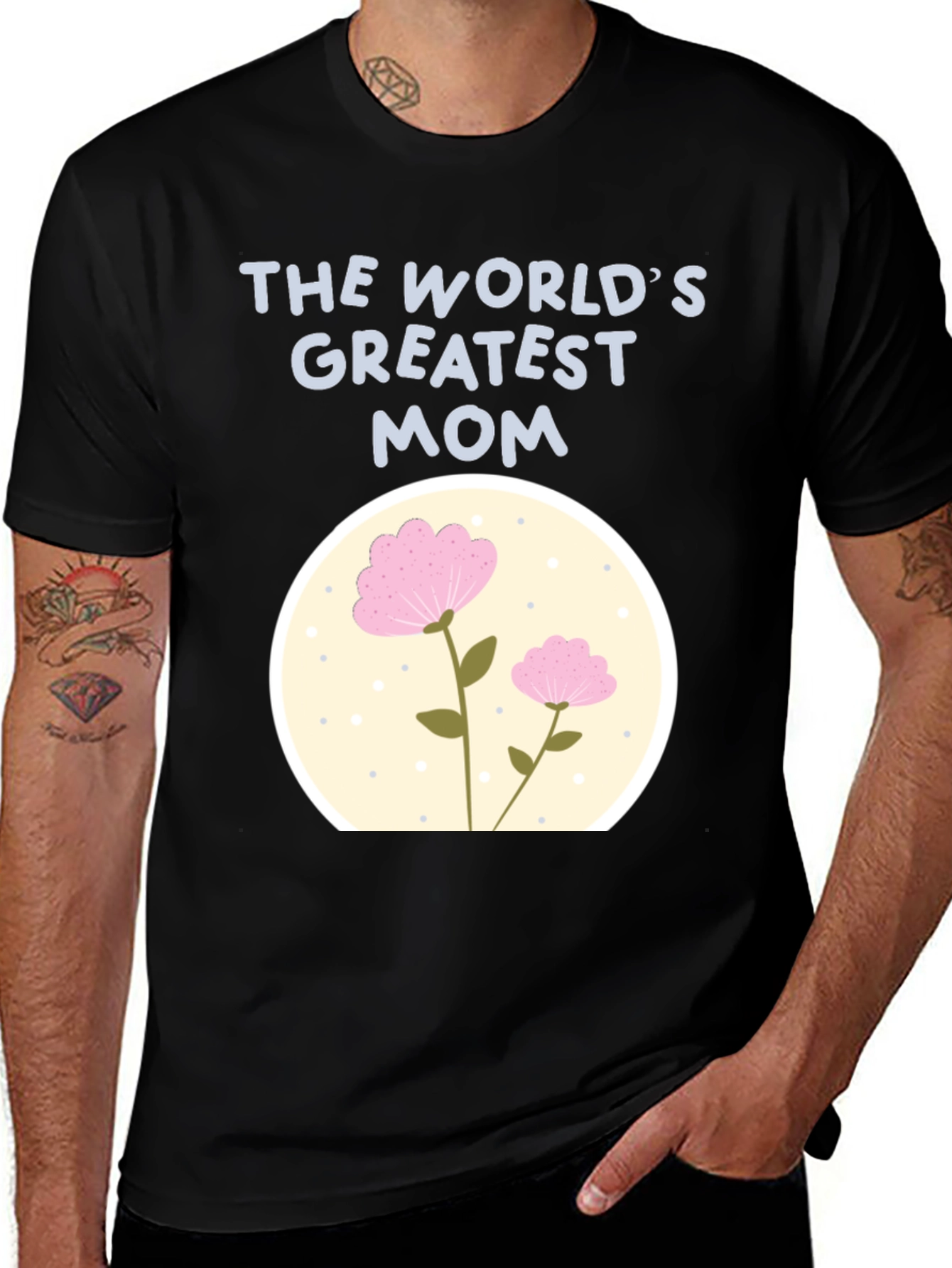 Worlds Greatest Mom Floral Graphic Tee