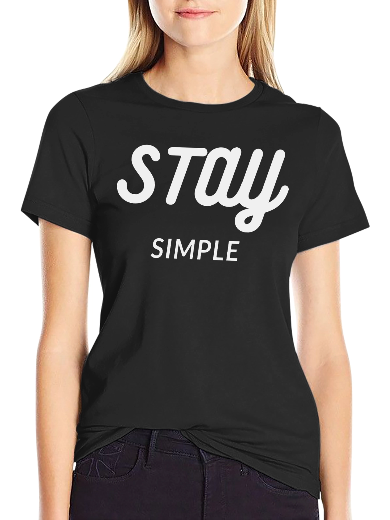 Stay Simple Graphic Tee - Casual Style