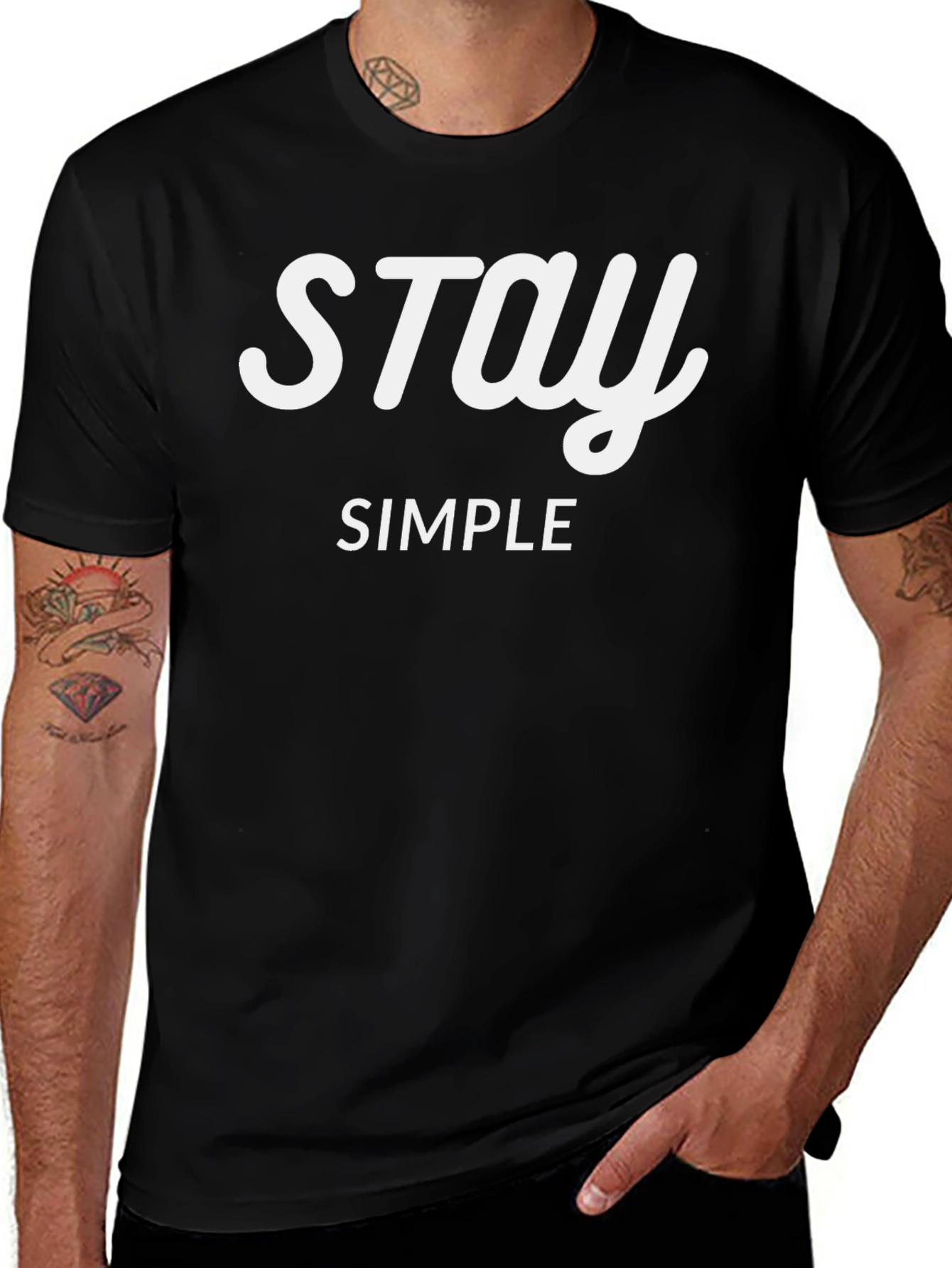 Stay Simple Graphic Tee - Casual Style