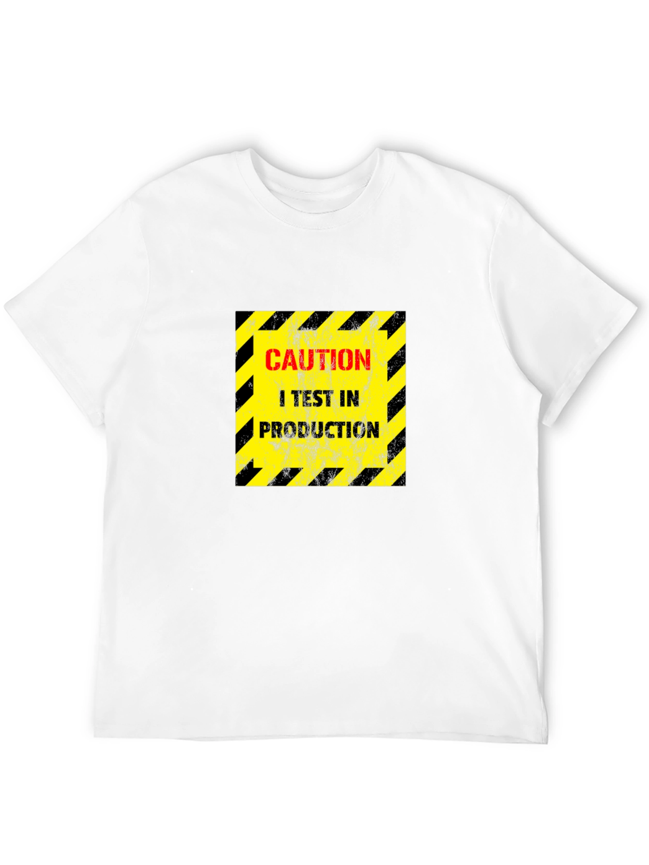 Caution I Test In Production Black T-Shirt