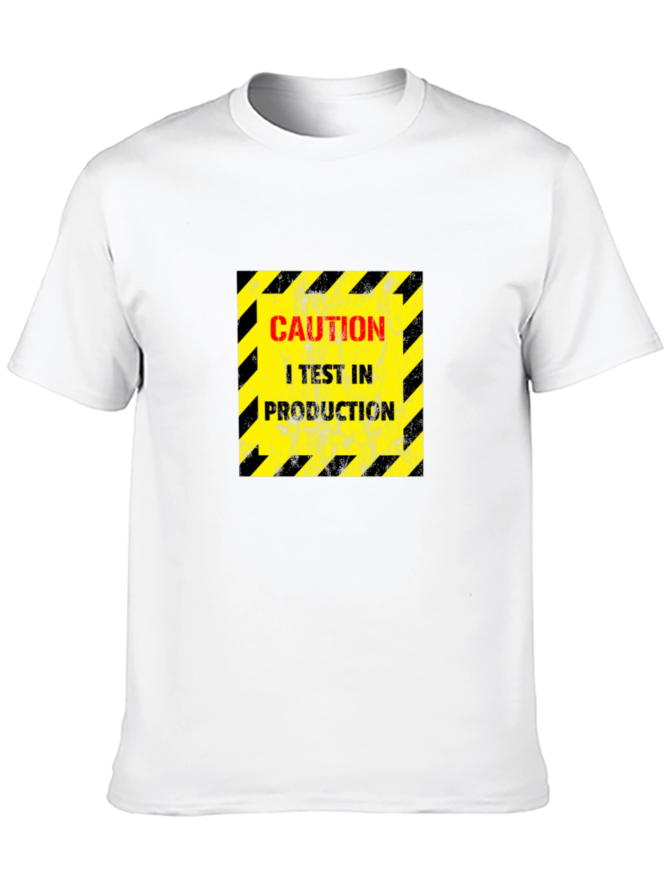 Caution I Test In Production Black T-Shirt