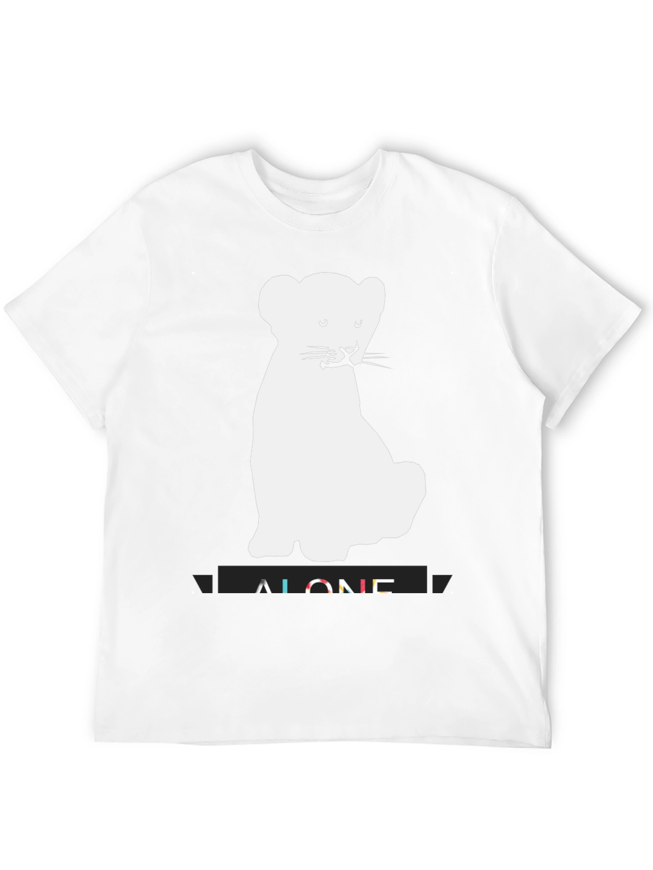 Alone Cub T-Shirt - Black Graphic Tee