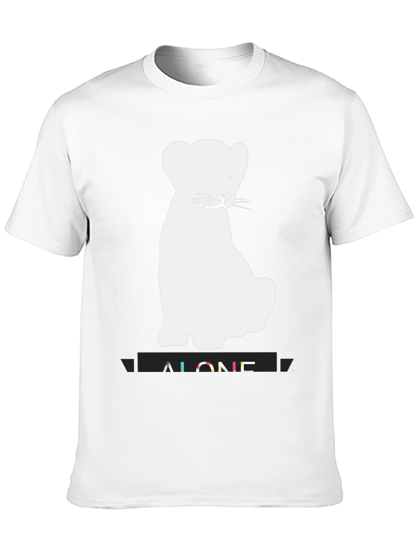 Alone Cub T-Shirt - Black Graphic Tee