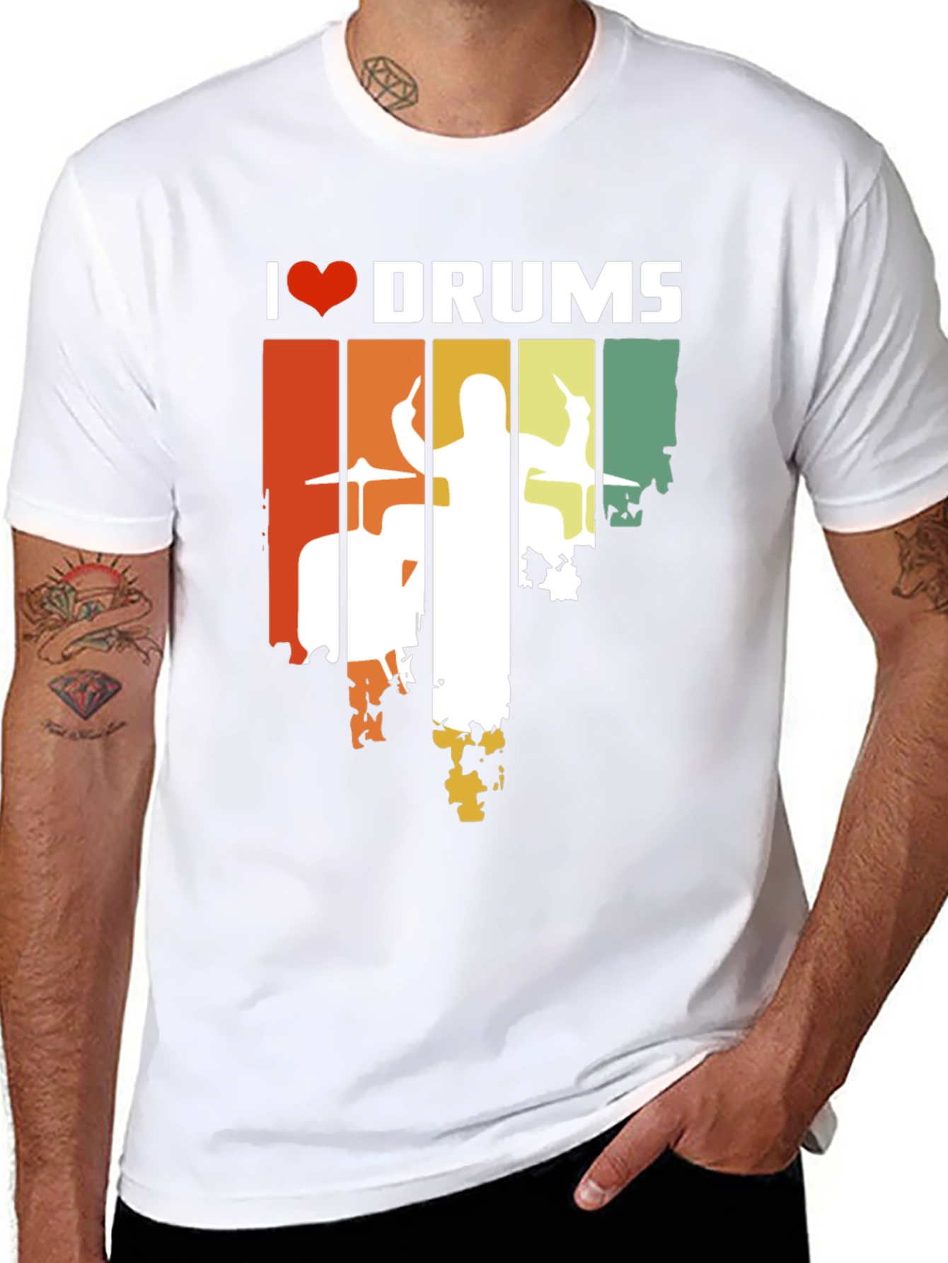 I Love Drums Graphic T-Shirt
