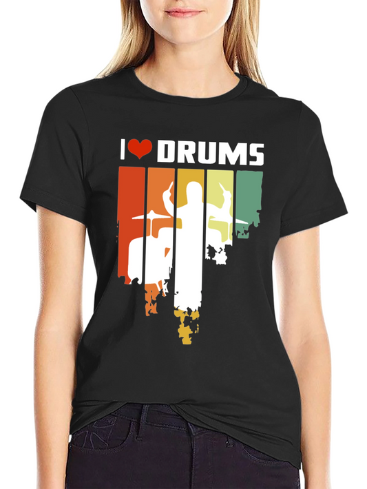 I Love Drums Graphic T-Shirt