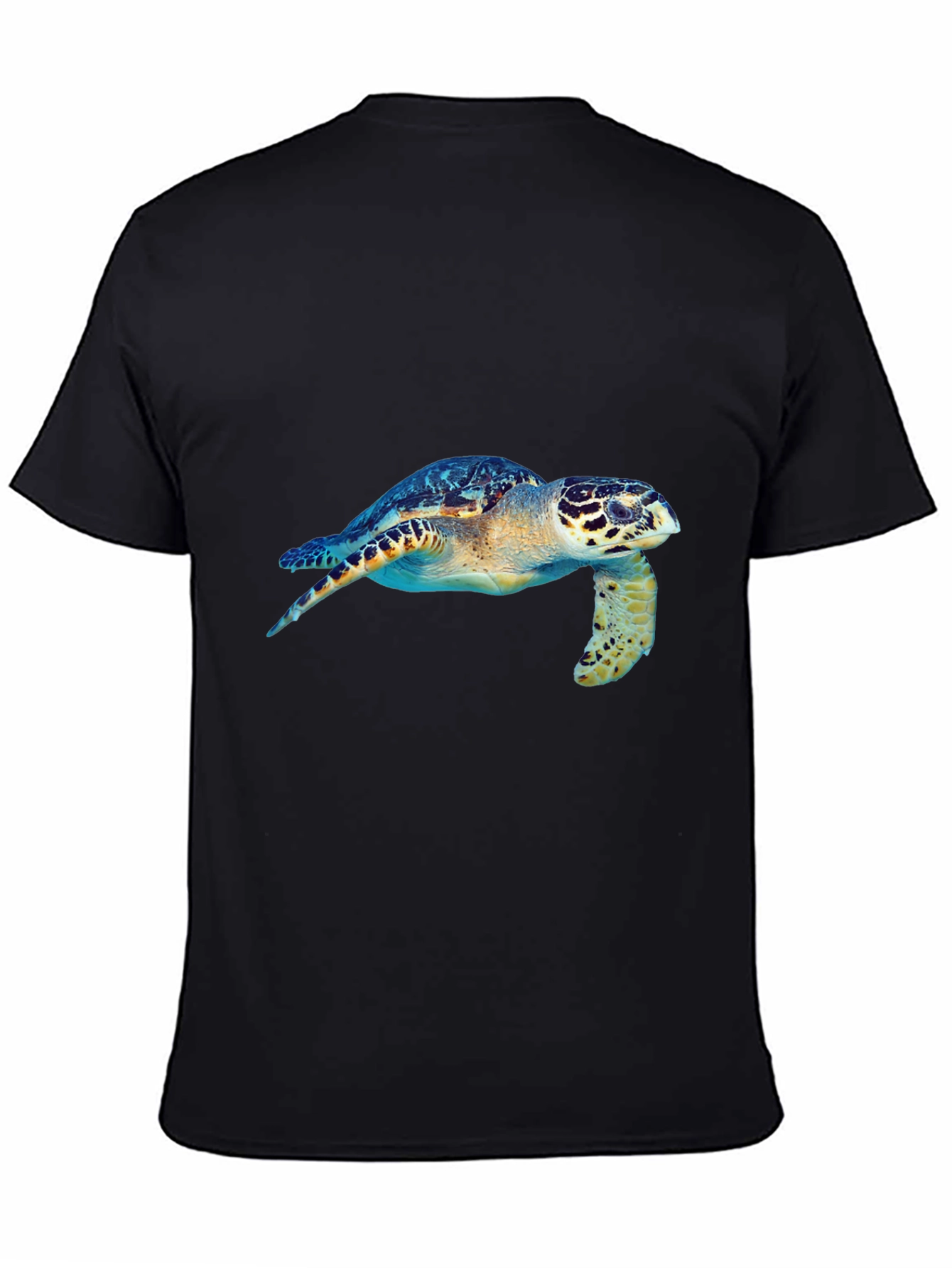 Sea Turtle Graphic Tee - Black Cotton Blend