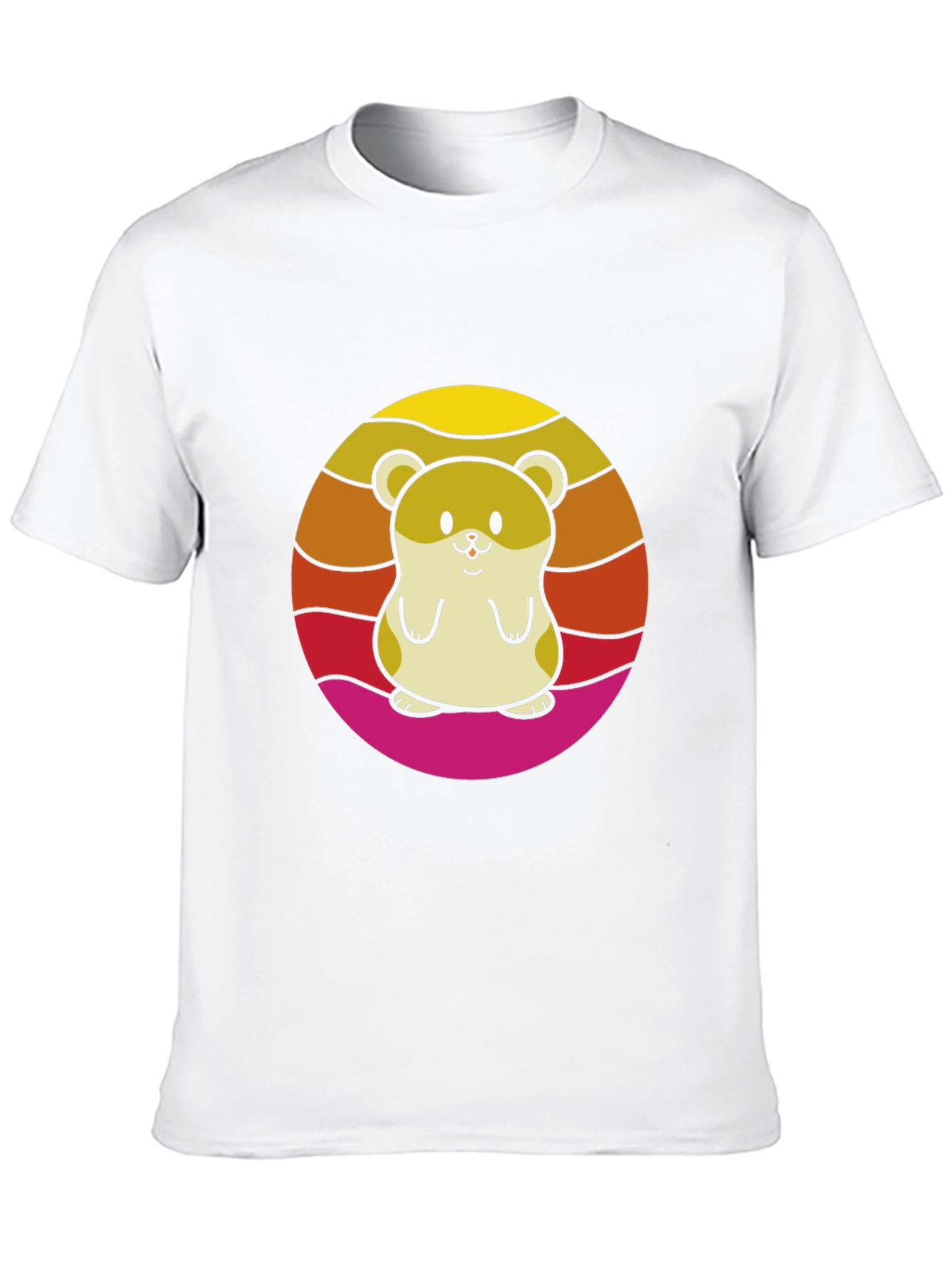 Cute Hamster Sunset Graphic T-Shirt