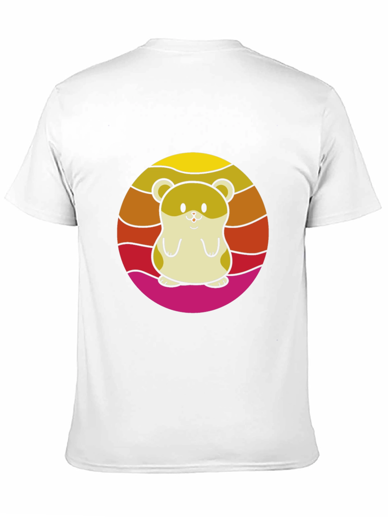 Cute Hamster Sunset Graphic T-Shirt