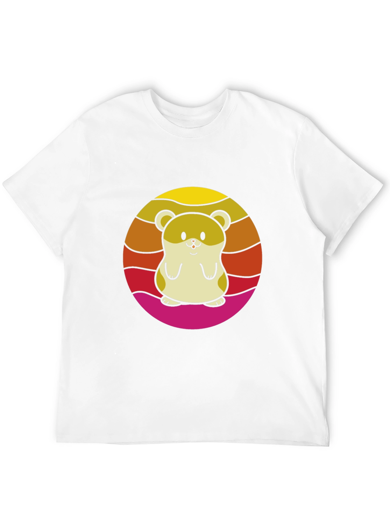 Cute Hamster Sunset Graphic T-Shirt