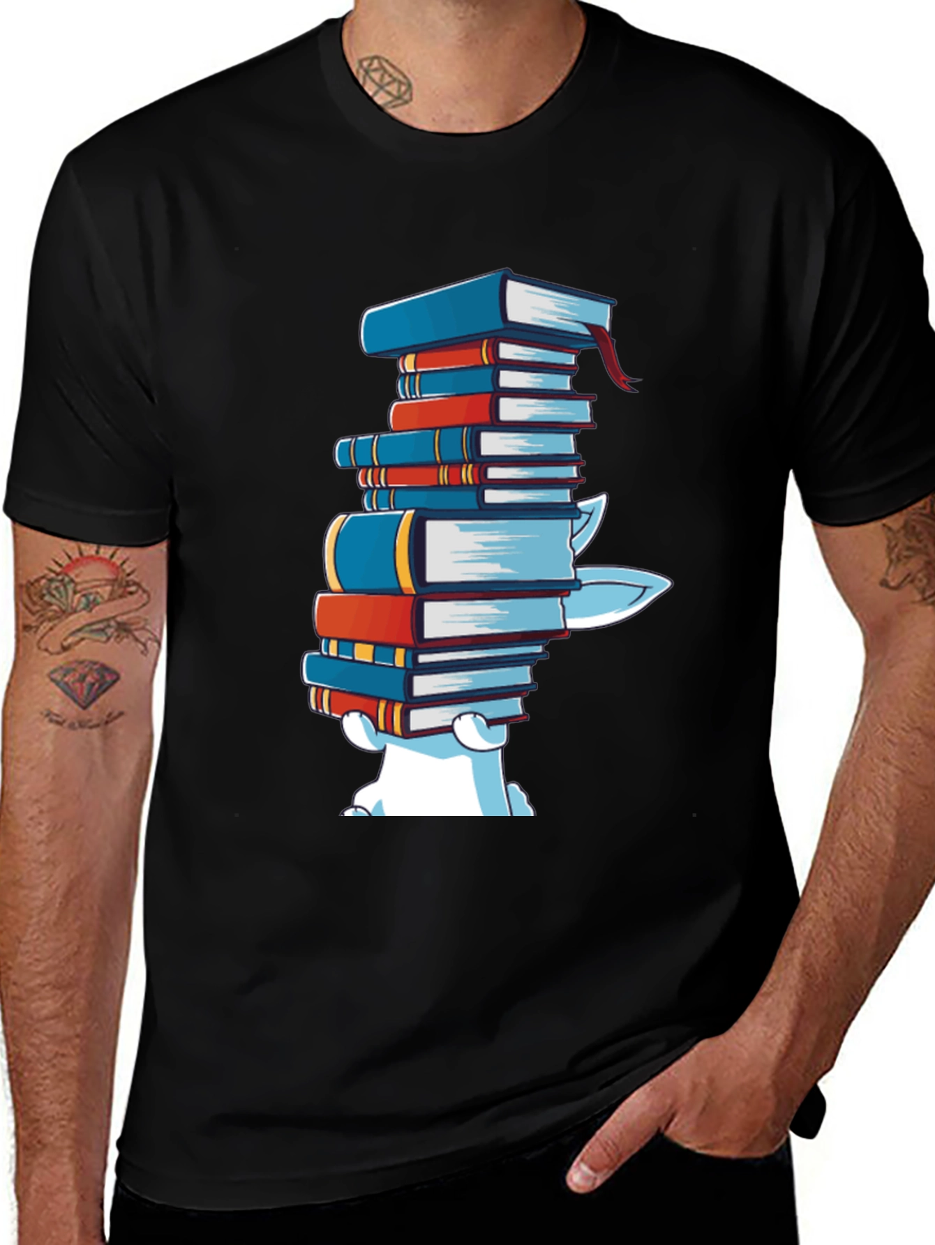 Bookworm Graphic T-Shirt - Casual Cotton Tee