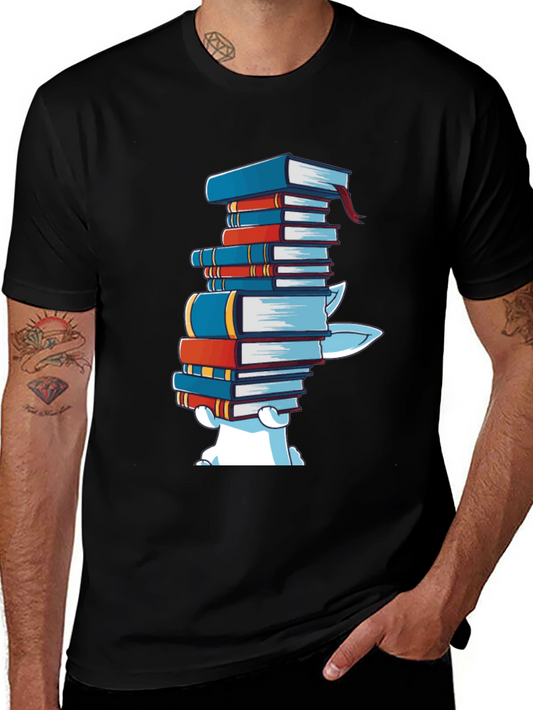 Bookworm Graphic T-Shirt - Casual Cotton Tee