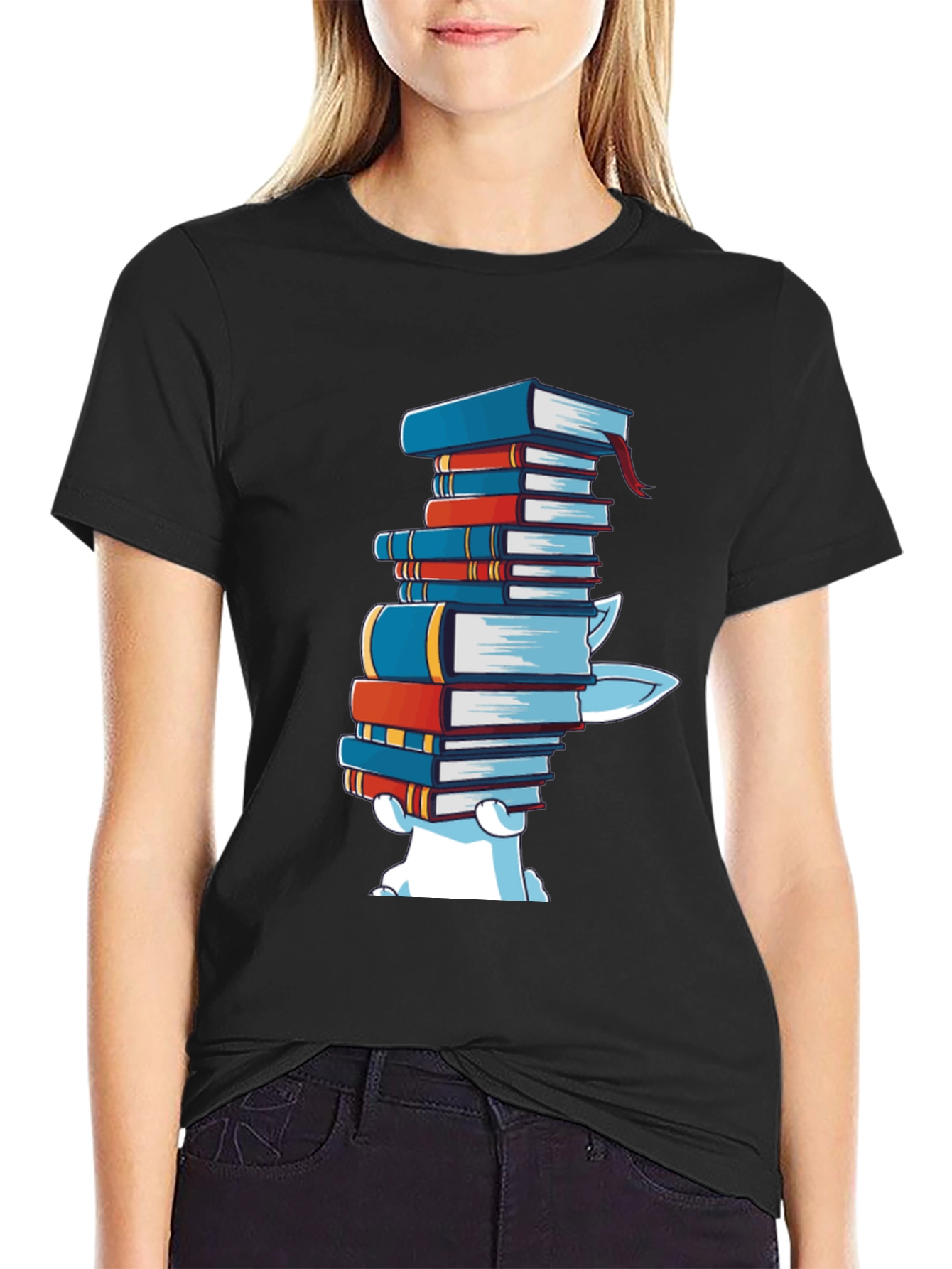 Bookworm Graphic T-Shirt - Casual Cotton Tee
