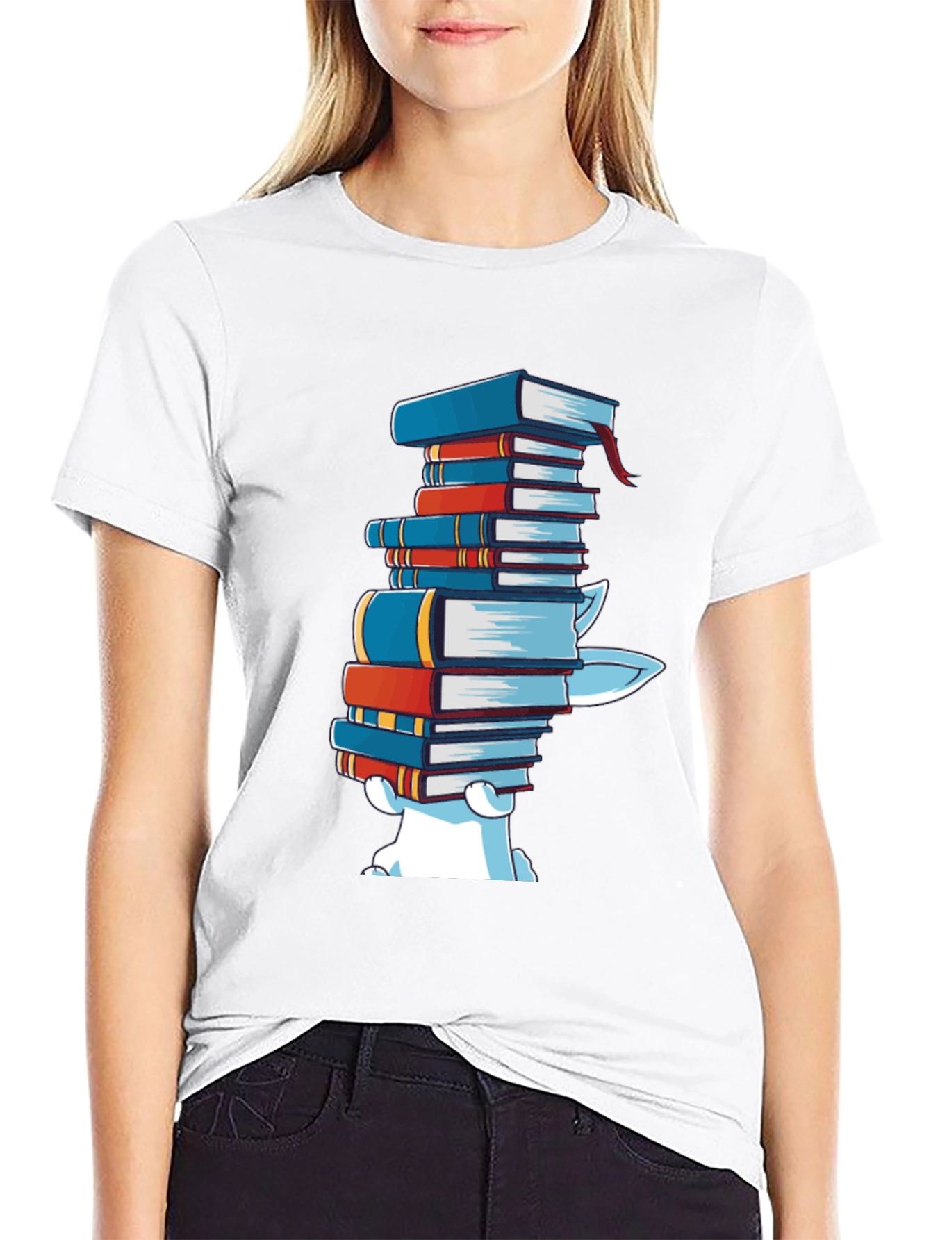Bookworm Graphic T-Shirt - Casual Cotton Tee