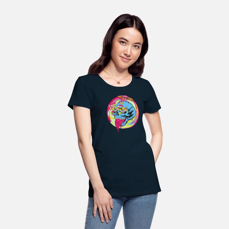 Magic Mushroom Psychedelic Trippy Skull