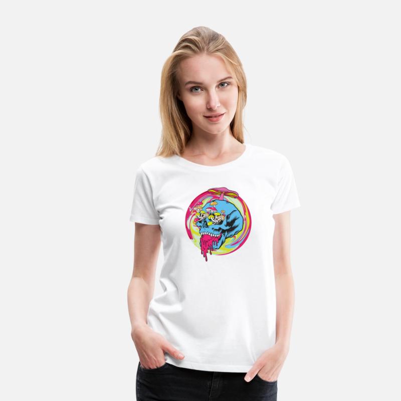 Magic Mushroom Psychedelic Trippy Skull