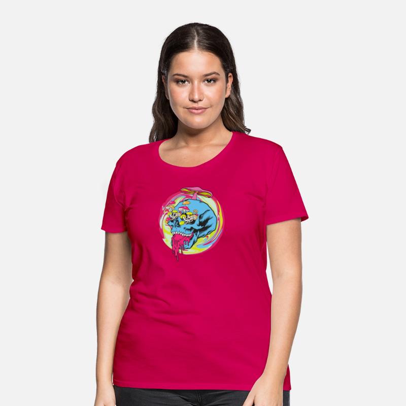 Magic Mushroom Psychedelic Trippy Skull