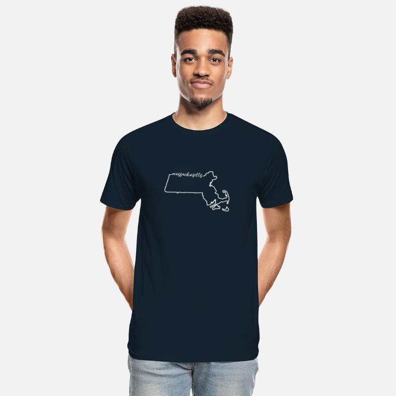 Massachusetts Cursive Silhouette Home State Pride