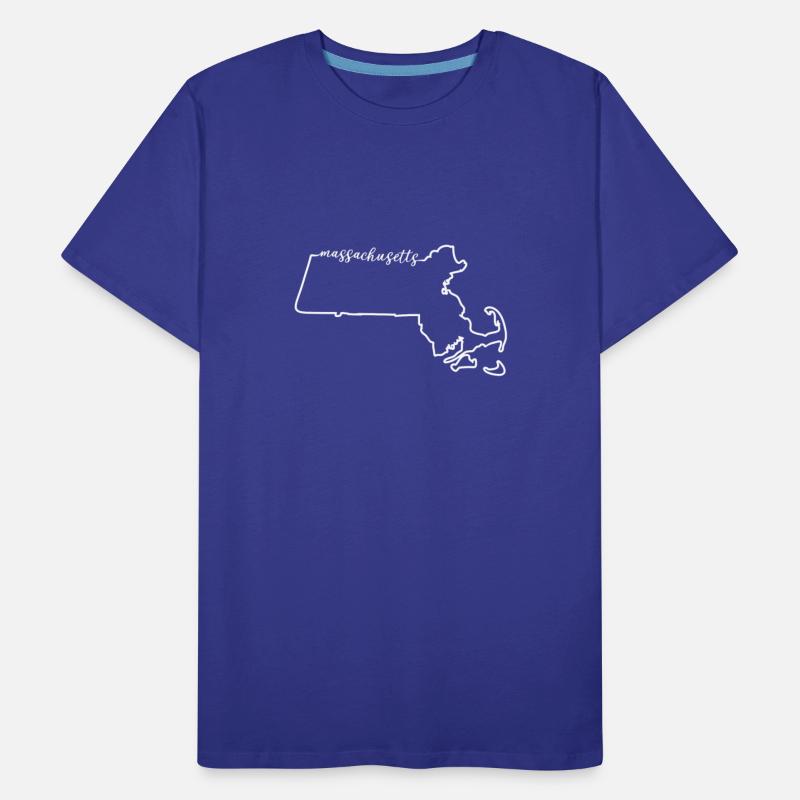Massachusetts Cursive Silhouette Home State Pride
